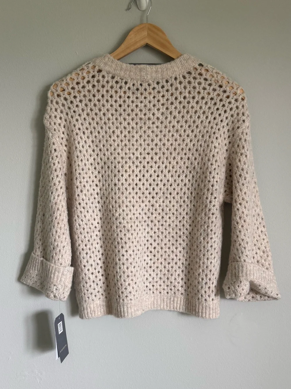 NWT Wit & Wisdom Open-Knit Crewneck Cuffed Sweater